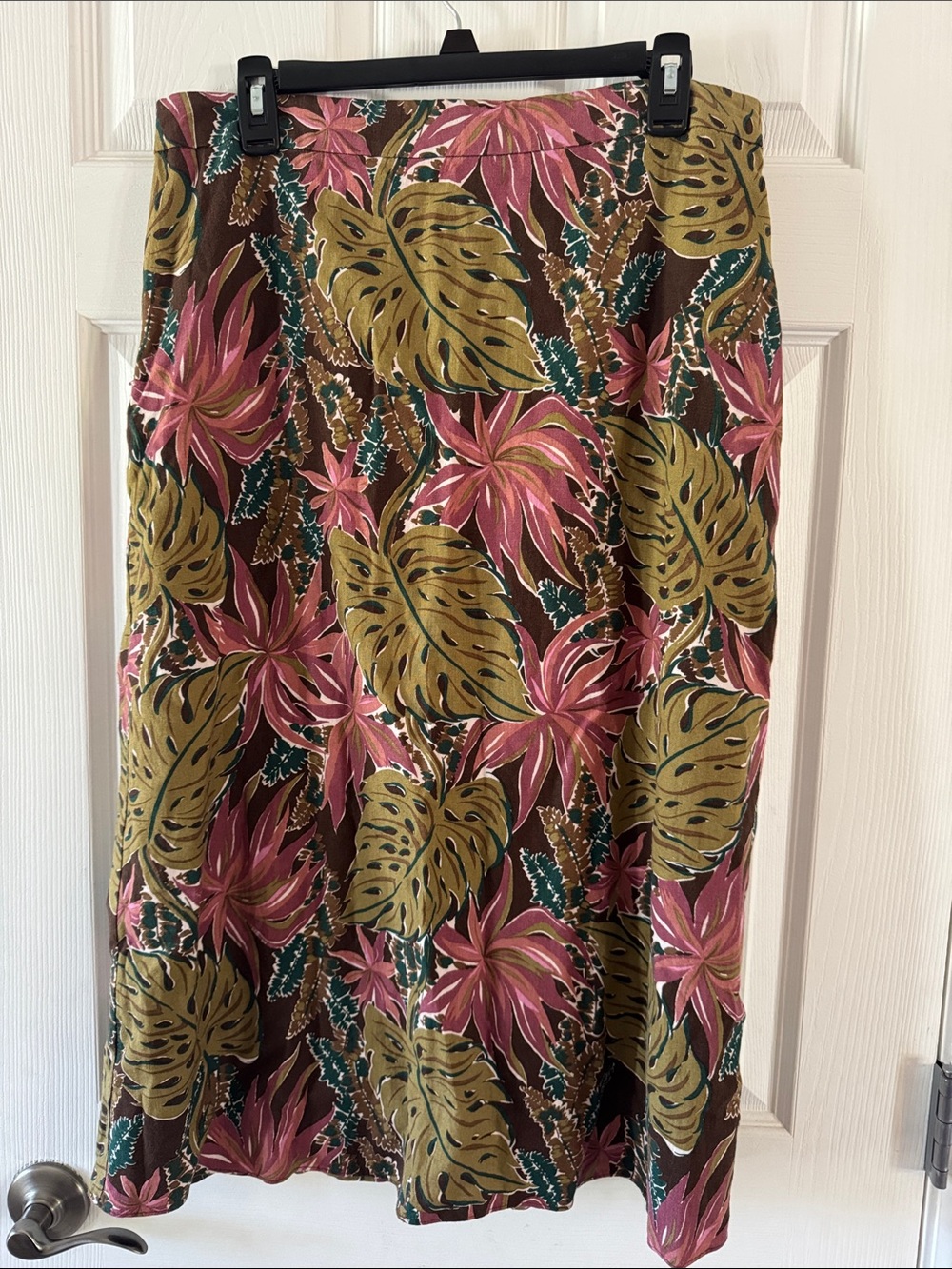 Madewell Tropical-Monstera Midi Skirt 12